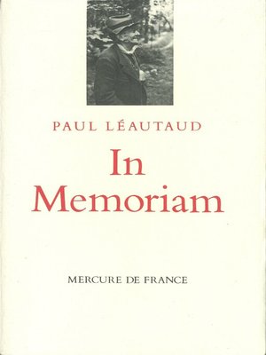 cover image of In memoriam